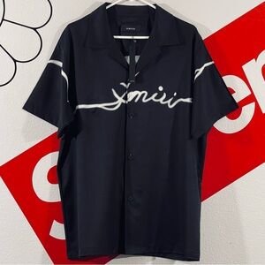 New Amiri Black Button Down Short Sleeve Shirt Men’s Size XL